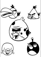 kolorowanka Angry Birds i Bad Piggies z gry dla dzieci, obrazek do wydrukowania i  do pokolorowania numer  32